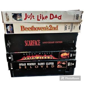 Vintage Lot of 6 VHS Movies Mixed Genres